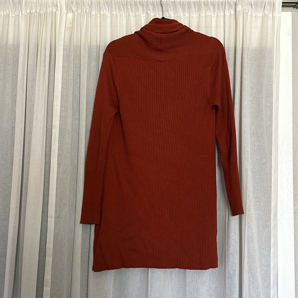 Leith. Open Cardigan. No Flaws. Color: Rust. - image 4